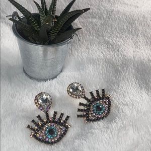 Evil eye earrings